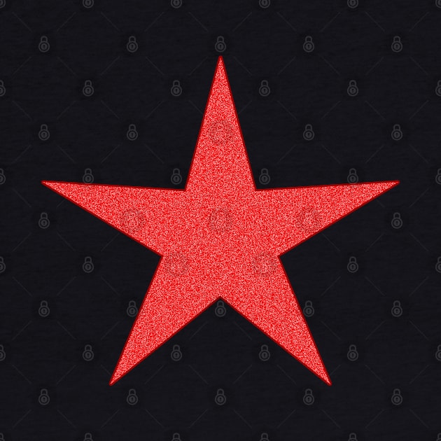 GRAINY SPECKLE SPLATTER PATTERN STAR RED by iskybibblle